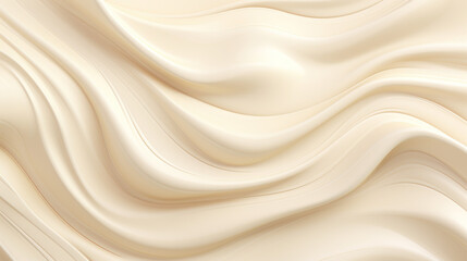 Close up of a creamy whipped cream texture for background and design. 3d rendering.