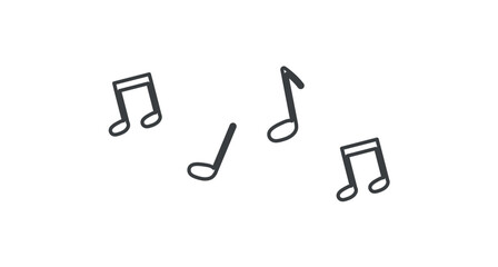 Obraz premium Music instrument of black line set. Intricate black lines bring to life the dance of musical notes, celebrating the harmonious beauty of a timeless melody. Vector illustration.