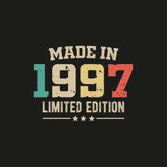 Made in 1997 limited edition t-shirt design