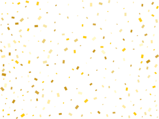 Modern Gold Rectangular Confetti
