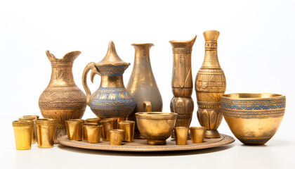 Ancient Egyptian Minimalist Ceramic Vase with Beautiful Handmade Design