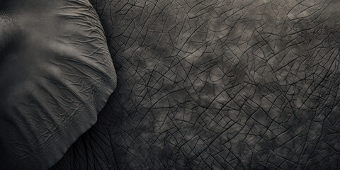 Elephant Skin Texture, Old African Animal Wrinkled Background. Fauna Pattern. Grey Natural Leather....
