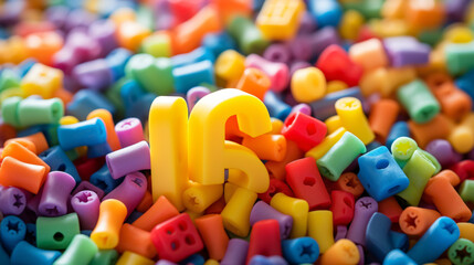 Fototapeta na wymiar Colorful letters of the alphabet