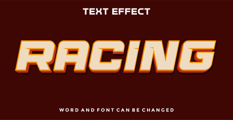 Racing editable text effect