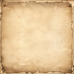Old worn paper sheet manuscript isolated