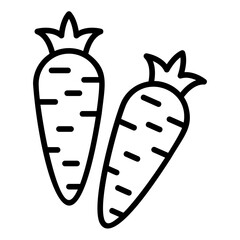 carrot outline icon