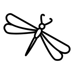 dragonfly outline icon - obrazy, fototapety, plakaty