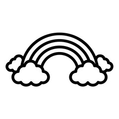 rainbow outline icon