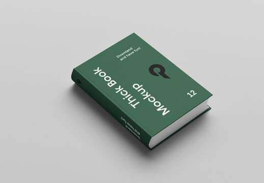 Thick Hard Cover Book Mockup