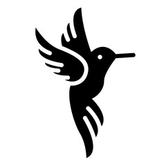 hummingbird glyph icon