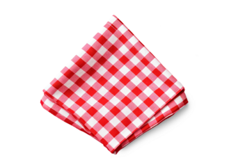 Fabric napkin for table setting isolated on transparent background, png