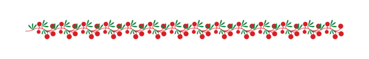 Set of decorative Christmas border, merry Christmas