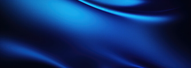 Abstract dark background. Silk satin fabric. Navy blue color. Elegant background with space for design. Soft wavy folds. Abstract Background with 3D Wave Bright blue , Christmas, birthday, anniversary