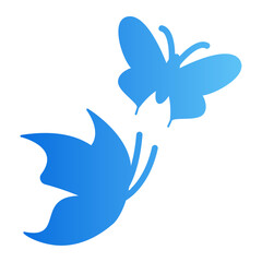 butterflies gradient icon