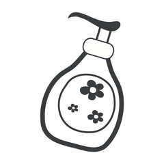 Element of menstruation themed set. Soap for intimate hygiene of this image is an indispensable tool in every girl's bathroom. Vector illustration.