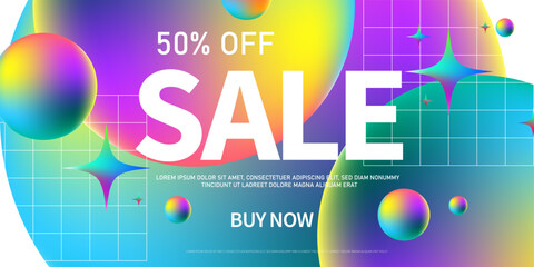 sale template background with colorful circles