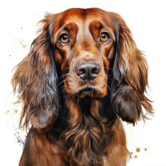 watercolor English Cocker Spaniel clipart, Generative Ai