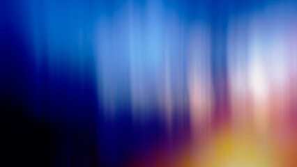 Abstract blurry background, blue, yellow, light, black, red, dark.