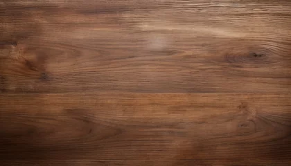 Foto op Plexiglas Brandhout textuur Top view brown wooden wood plank desk table background texture