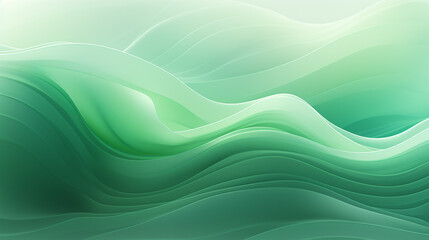 Green Flowing Abstract waves