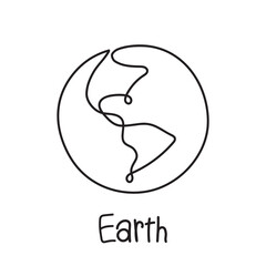 Earth cartoonic style flat illustration globe vector design element for logos, icons, cartoon poster design.