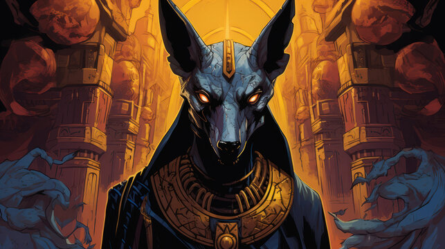 Anubis, le dieu des enfers dans la mythologie &eacute;gyptienne