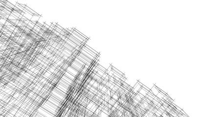 abstract architecture vector 3d illustration