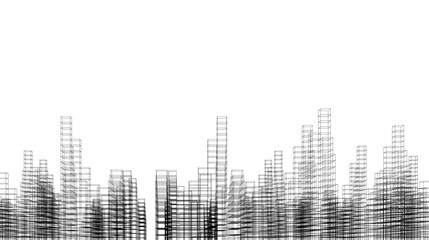 abstract architecture vector 3d illustration