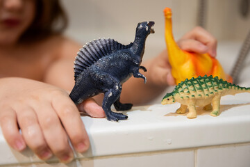 Dinosaur Dip: Tiny Hands and Tub Adventures
