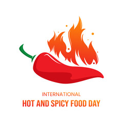 Spicy chili logo icon vector, red pepper logo illustration suitable for international hot and spicy food day