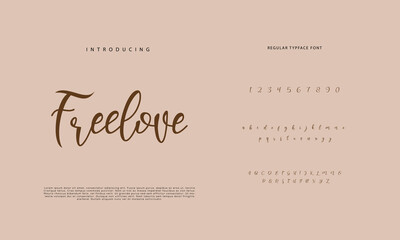 Signature font calligraphy logotype script brush font type font lettering handwritten