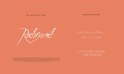 Signature font calligraphy logotype script brush font type font lettering handwritten