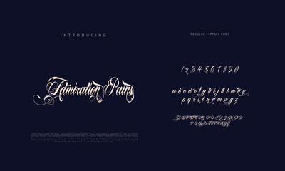 Signature font calligraphy logotype script brush font type font lettering handwritten