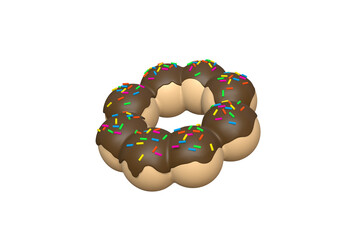 donut isolated on white