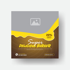 This is a square vector illustration for a social media post that is related to food.