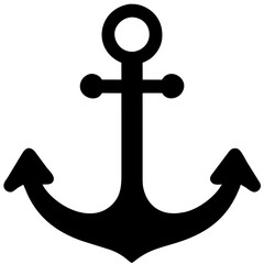 anchor vector line icon isolated