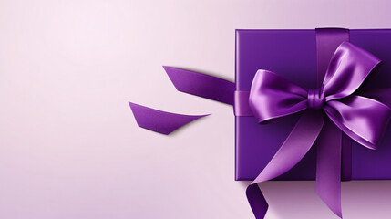 Gift or gift card with purple bow