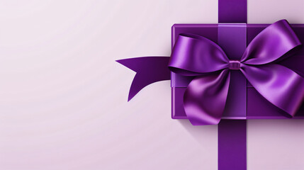 Gift or gift card with purple bow