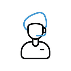 Customer Service Icon vector stock illustration.
