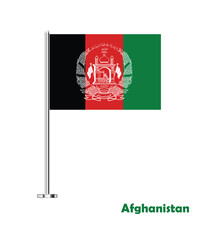 Flag of Afghanistan. National symbol perfect for design, The Afghanistan table flag. Afghanistan  flag.