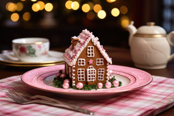 gingerbread house cookie, Christmas bakery 