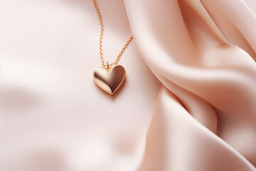 Heart-Inspired Necklace  Valentine's day gift  - obrazy, fototapety, plakaty