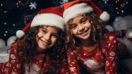 Cute girl pictures in Christmas atmosphere