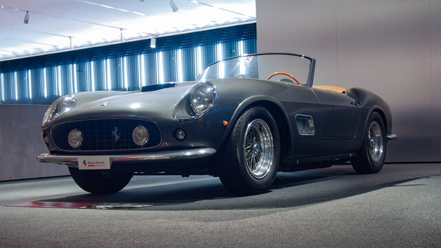 MARANELLO, ITALY-JULY 21, 2017: 1957 Ferrari 250 California in the Ferrari Museum..