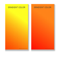 Modern yellow orange gradient color set background template