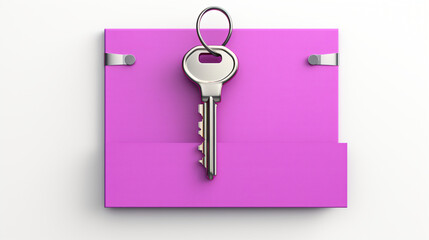 Key on locked yellow folder
