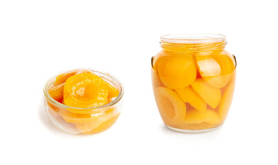 Canned Peaches, Apricot Halves in Syrup, Yellow Fruit Dessert, Tinned Nectarine Compote