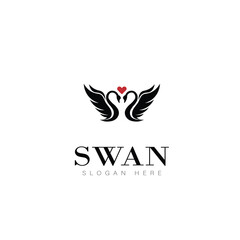 swan logo anime design symbol beauty business natural
