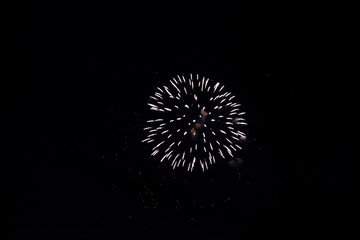 Colorful fireworks at night