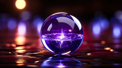 crystal ball in the night